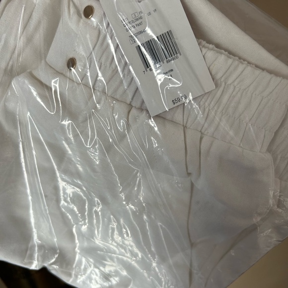 Guess White Wide-Leg Drawstring Cargo Pants - Picture 8 of 14